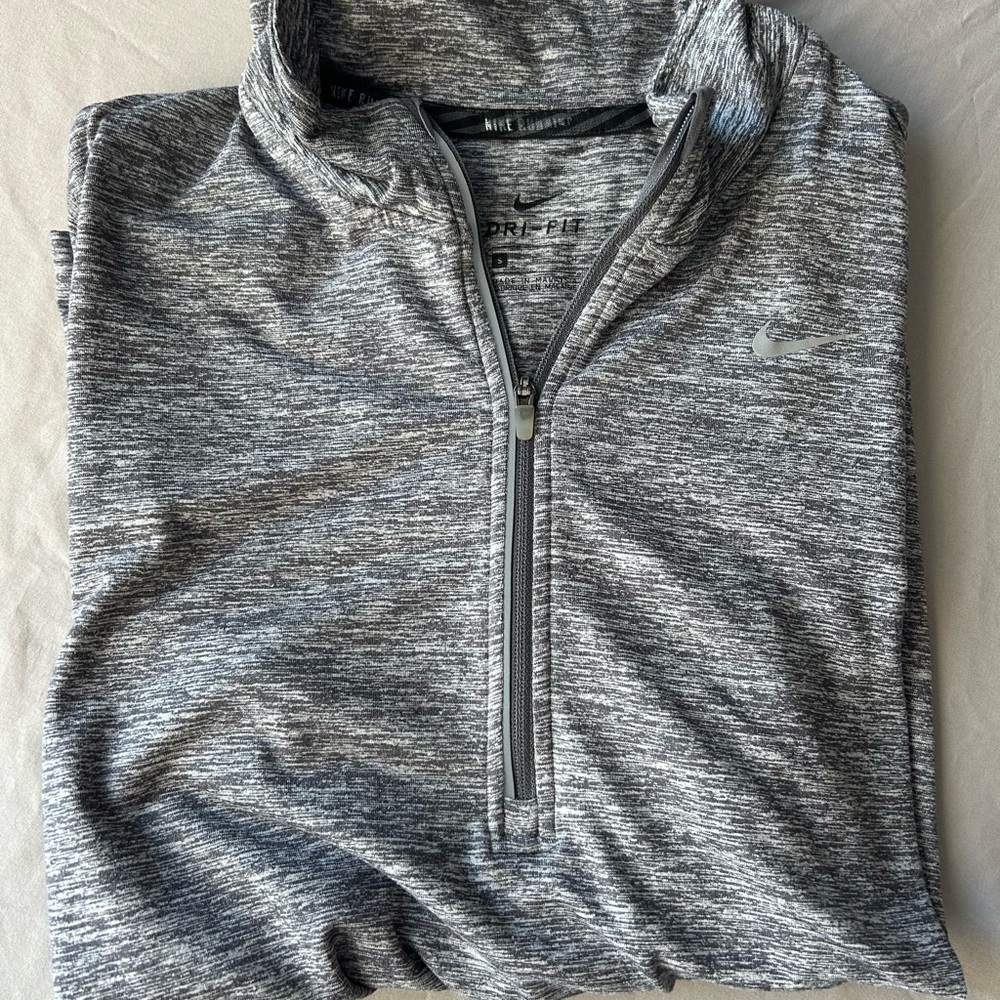 Nike Women’s Light Gray Zip-Up Sweater